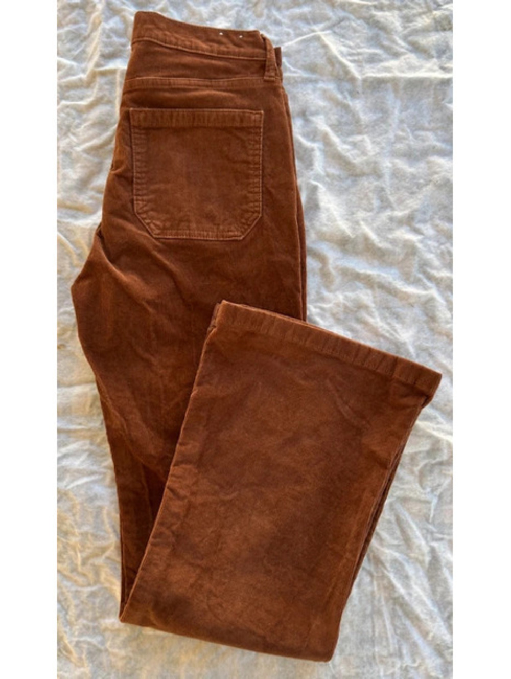 Gap '70s Flare High Rise Sable Brown Corduroy Pants Size 27 4s